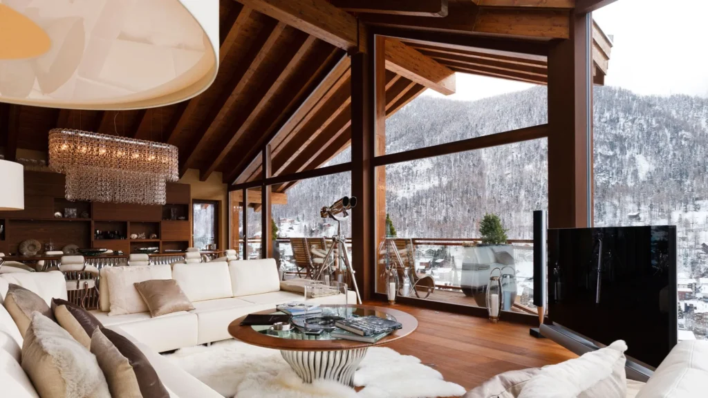 Minimal living chalet Zermatt mountain chalet